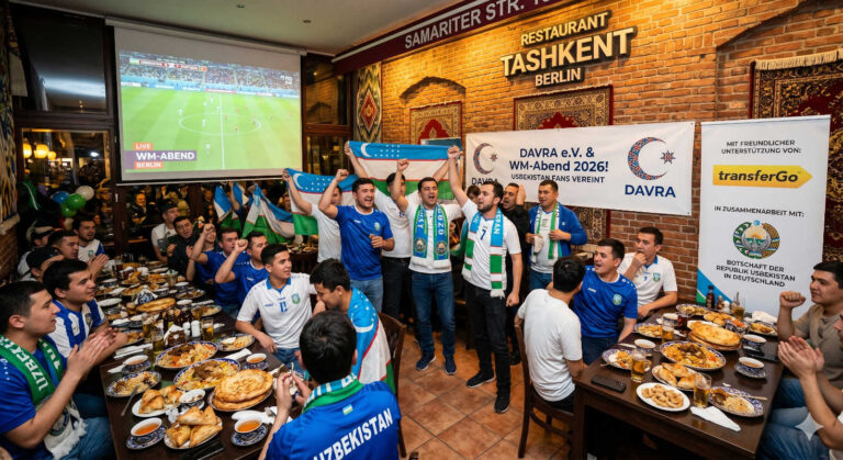 Mehr über den Artikel erfahren DAVRA Berlinlik Oʻzbekiston muxlislari bilan Jahon Chempionatini nishonlamoqda!