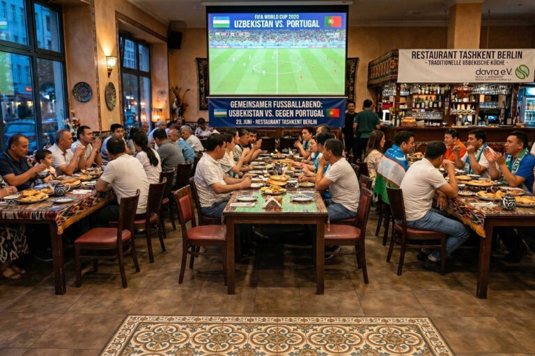 Mehr über den Artikel erfahren Berlinda O‘zbekistonliklar uchun futbol kechasi